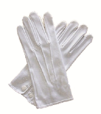 paire de gants blancs nervurés 21cm