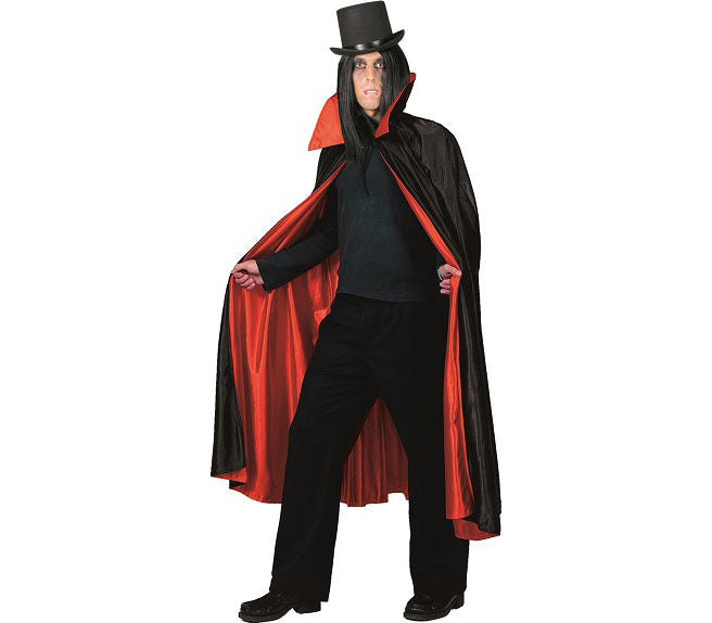 cape réversible de vampire rouge et noire taille unique luxe