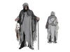 cape de ghoule sorcier avec capuche grise adulte