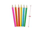 lot de 6 crayons de couleur 9cm