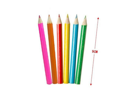 lot de 6 crayons de couleur 9cm