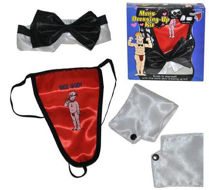 set accessoires stripteaseur string rouge