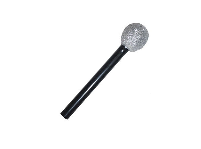 microphone factice noir & argent 26cm