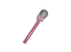 microphone factice avec moumoute rose 26cm