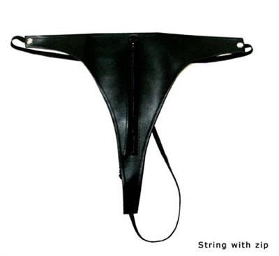 string femme avec tirette noir