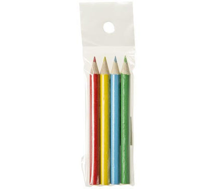 lot de 4 crayons de couleurs 9cm