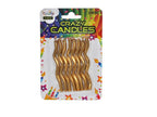 lot de 8 bougies crazy candles or 8cm