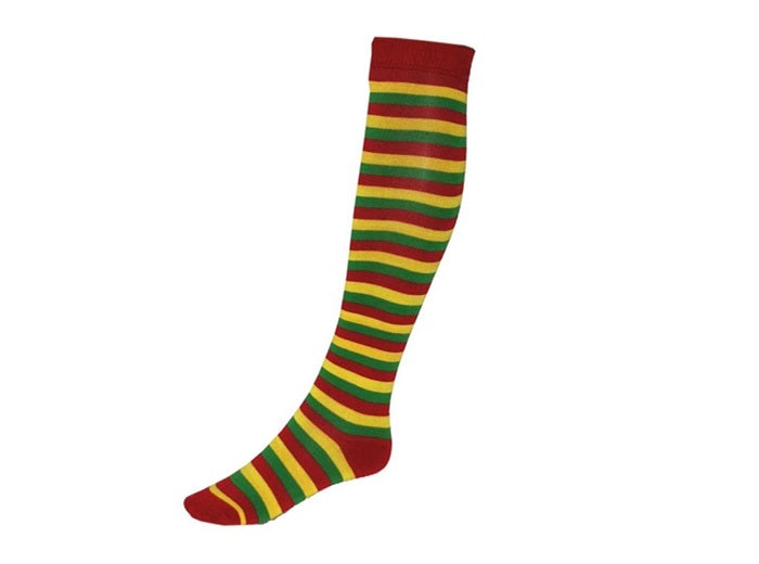 paire de chaussette clown rouge jaune vert