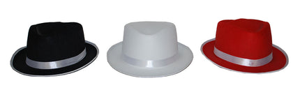 chapeau al capone tribly en feutrine blanc