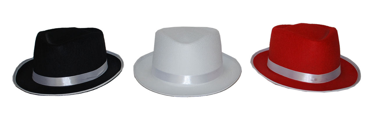 chapeau al capone tribly en feutrine blanc