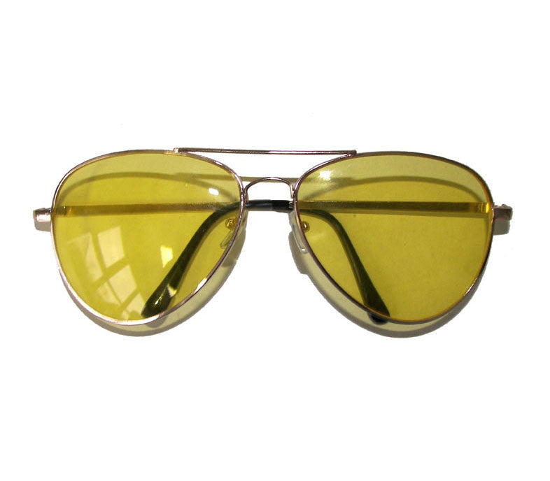 lunettes aviateur jaune