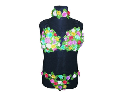 set tahiti hawaï fleurs multicolores 3pcs