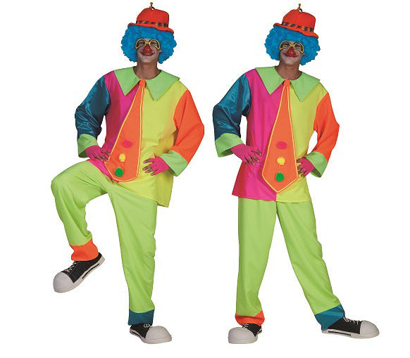 déguisement de clown multicolore homme 3pcs taille l/xl
