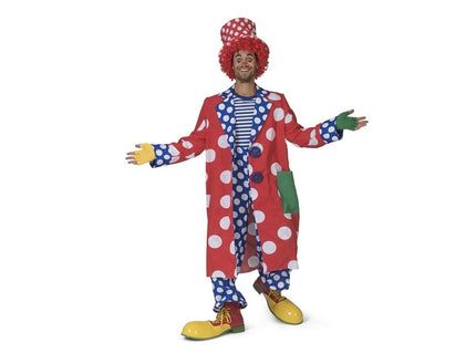 déguisement de clown cookie multicolore à pois homme taille l/xl