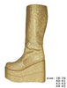 paire de bottes à paillettes haute or pointure 40-41