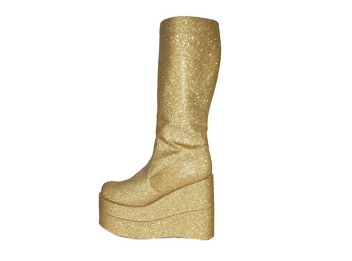 paire de bottes à paillettes haute or pointure 40-41