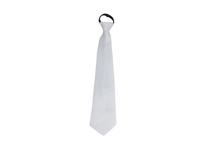 cravate unie blanc 46cm