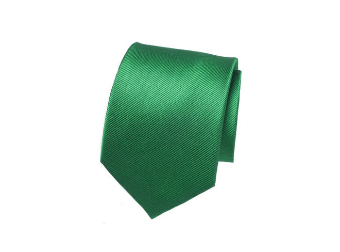 cravate unie vert 46cm