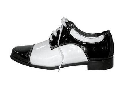 paire de chaussures vernies noire & blanche pointure 42-43