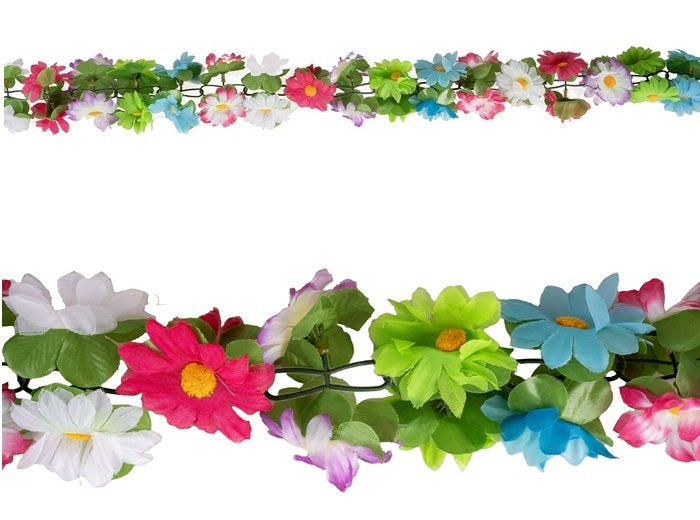 guirlande avec fleurs synthétiques 2m