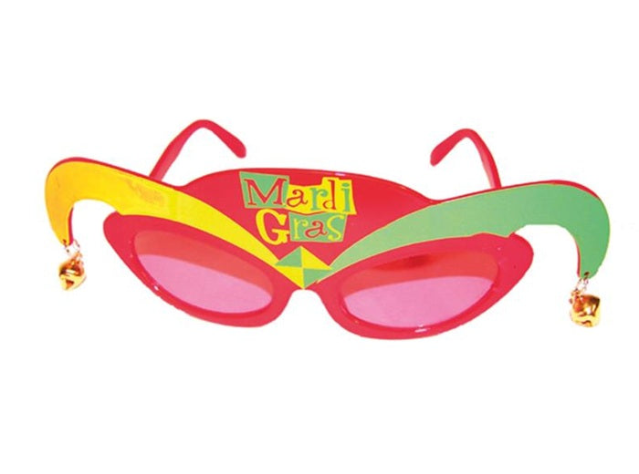lunettes gag clown mardi gras avec grelots