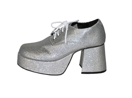 paire de chaussures à talon & paillettes argent pointure 42-43