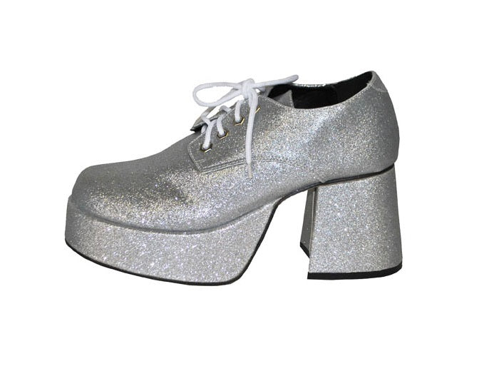 paire de chaussures à talon & paillettes argent pointure 42-43