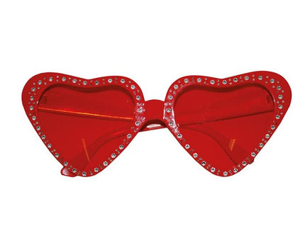 lunettes coeur rouge avec strass 16cm