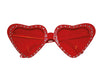 lunettes coeur rouge avec strass 16cm