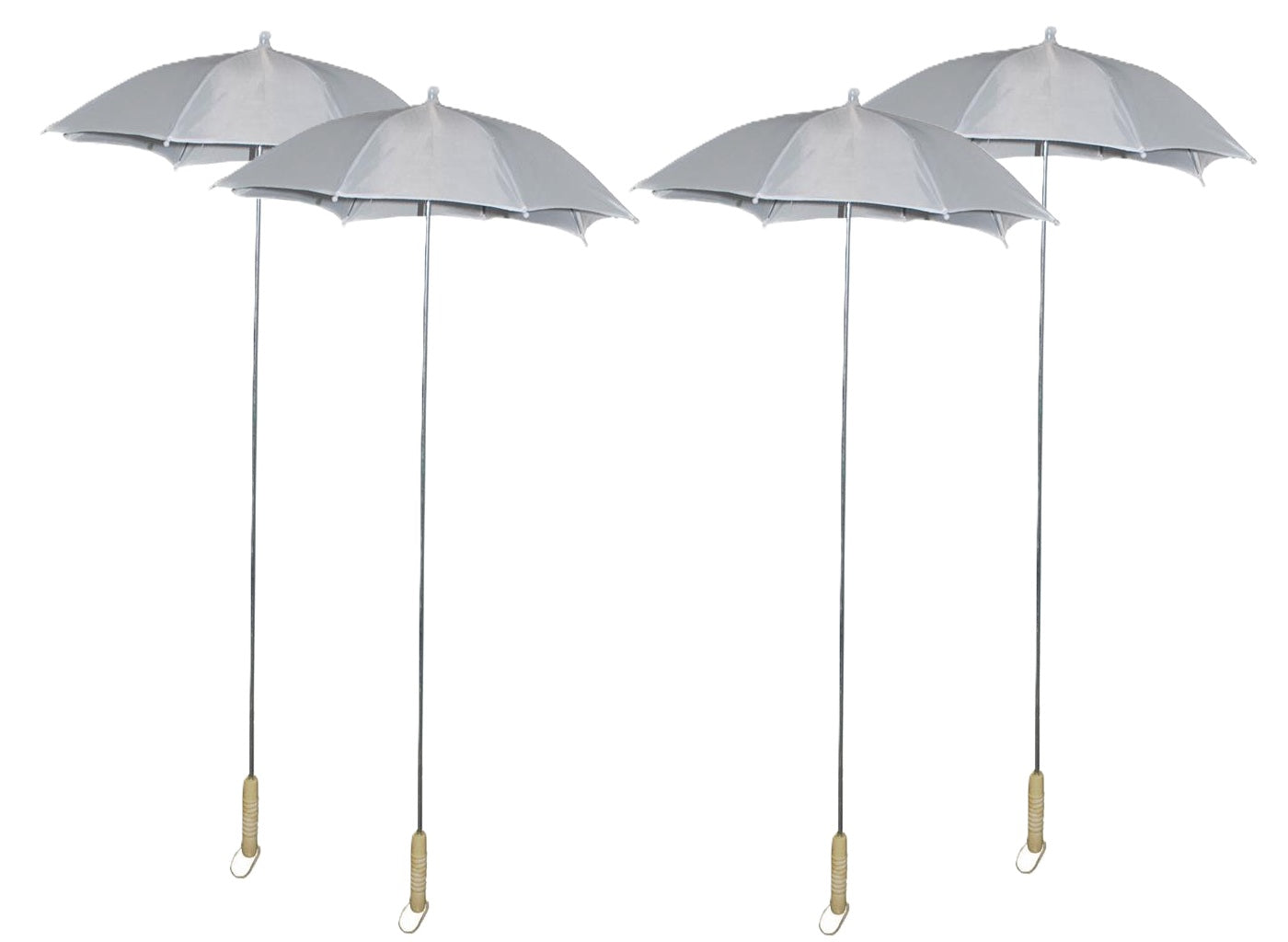 lot de 4 parapluies clown gris & blanc 1.05m