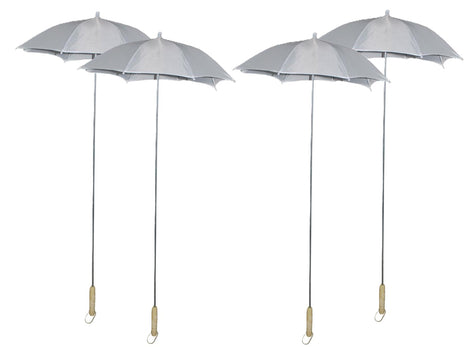 lot de 4 parapluies clown gris & blanc 1.05m