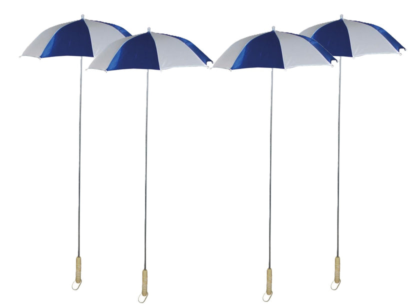lot de 4 parapluies clown bleu & blanc 1.05m