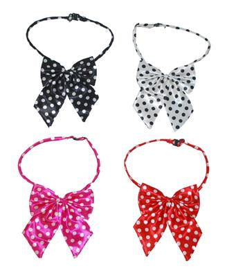 noeud papillon à pois grand femme rouge