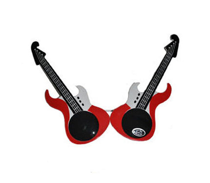 lunettes gag guitare rouge