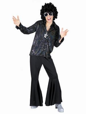 pantalon pattes d''éléphant noir homme taille m/l new