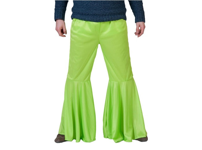 pantalon pattes d''éléphant vert homme taille l/xl