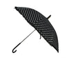 parapluie noir à pois blancs 87cm