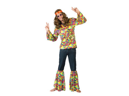 déguisement hippie multicolore 3pcs homme taille xl/xxl
