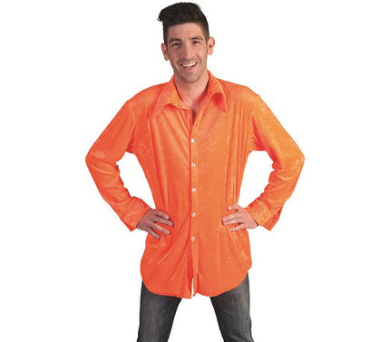 chemise flashy orange homme taille l/xl