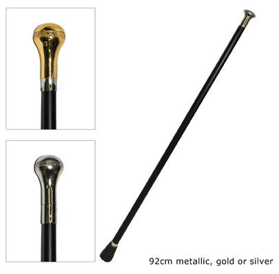 canne métallique droite or