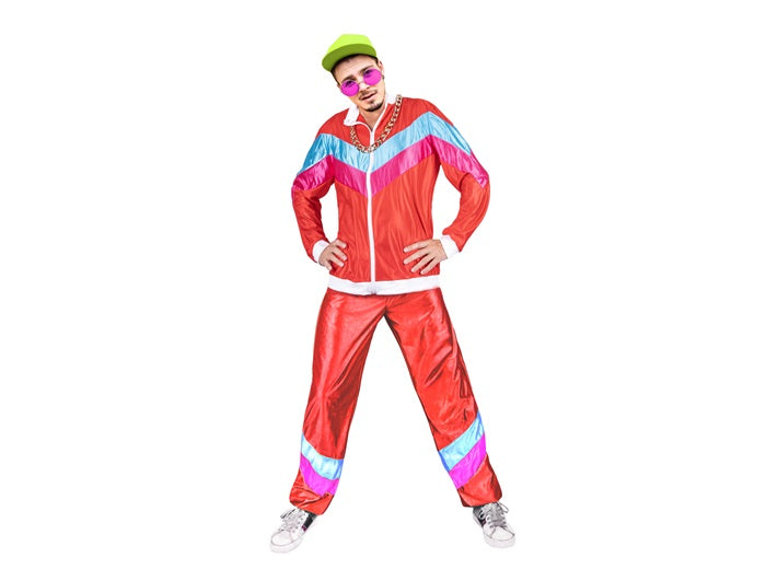 déguisement survêtement rouge flashy 2pcs homme taille m/l