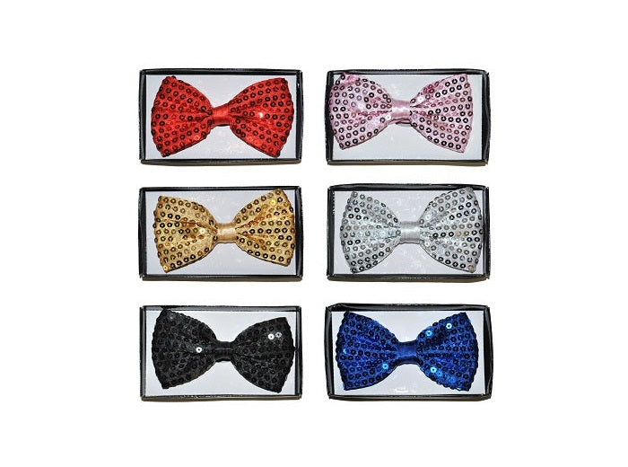 noeud papillon à sequins noir