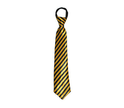 cravate jaune à rayures noir 32cm