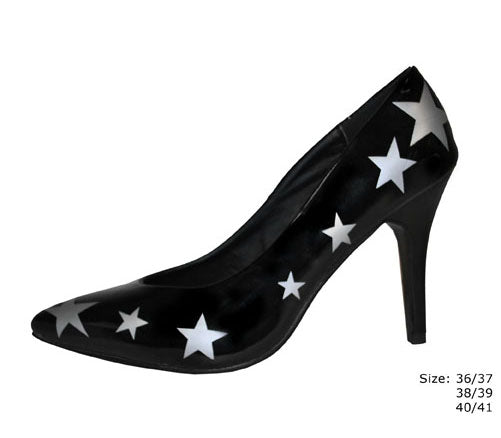 paire de chaussures à talon noir & étoiles pointure 36-37