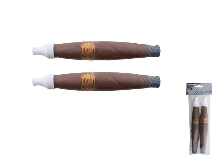 lot de 2 gros cigares factices 28cm