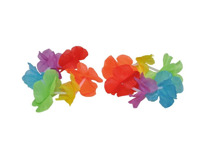 lot de 2 bracelets de fleurs tahiti hawaï multicolore