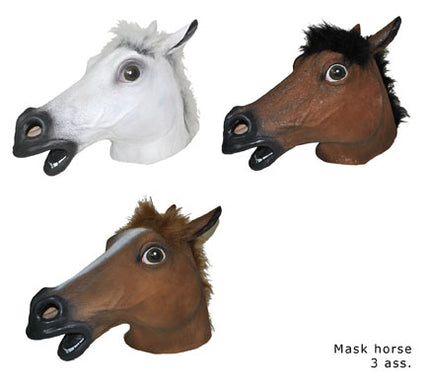 masque latex tête de cheval