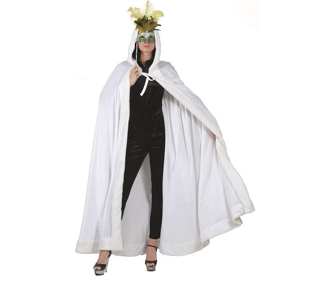 cape velours blanche taille unique