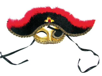 masque vénitien chapeau de pirate et oeillère
