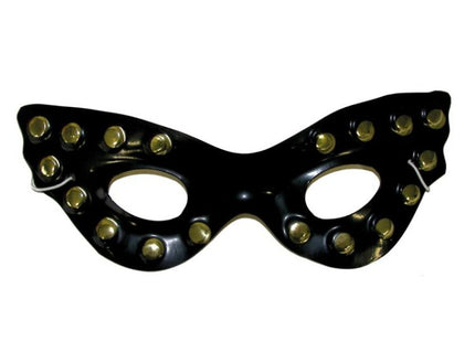 masque loup clouté noir